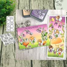Flower Fairy Metal Cutting Dies and Stamps for Scrapbooking Steel Craft Die Cut Embossing Paper Card Album Stencil 2024 - buy cheap
