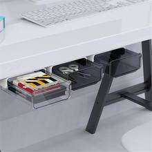 Under Desk Drawer Box Table Paste Plastic Kitchen Storage Holder Desk Organizer Memo Pen Stationery Storage Box Case 2024 - buy cheap