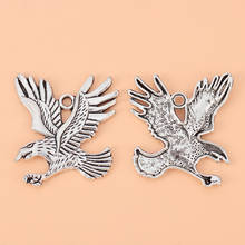 20pcs/Lot Silver Color Large Eagle Bird Charms Pendants for Necklace Jewelry Making Accessories 2024 - buy cheap