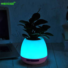 Maceta inteligente de Audio con Bluetooth, florero de plástico con luz nocturna colorida, planta táctil, música, accesorios de decoración del hogar 2024 - compra barato