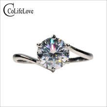 CoLife-anillo de compromiso de moissanita para mujer, joyería clásica de plata 925, 2CT, Color D, VVS1, anillo para la fiesta 2024 - compra barato