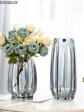 Креативная большая стеклянная бутылка, прозрачная цветная гидропонная ваза для гостиной, украшения цветов, аксессуары для украшения дома, Современная 2024 - купить недорого