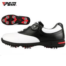 PGM 2020 Mens Waterproof Golf Shoes Rotating Buckle Shoeslace Nonb-slip Nail Tennis Shoes Leather Breathable Sneakers D0843 2024 - buy cheap