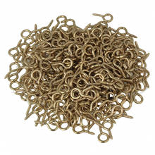 14mm x 7mm Iron Yellow Mini Eyepins Hooks Eyelets Screw 0# Pack of 200 2024 - buy cheap