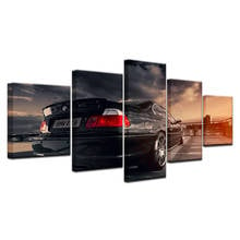 5 Panel  E46 Sports Car Painting Home Decor For Living Room Picture Wall Art Canvas Modern Modular Artwork 2024 - buy cheap