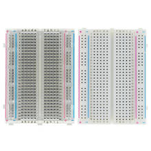 Mini tablero de pan transparente/blanco de 20 piezas, placa de pruebas de 8,5 cm x 5,5 cm, 400 agujeros, PCB Universal DIY 2024 - compra barato