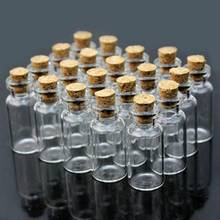 50pcs Clear Mini Glass Bottles Message Vials Jars Cork Stopper Glass Vial Wishing Drift Bottle Container Decoration Crafts 2024 - buy cheap