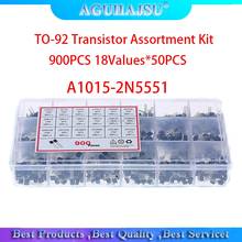Valores PARA-92 Transistor Variedade Kit 900PCS 18 A1015 2N2222 C1815 S8050 2N3904 2N3906 S9012 Transistor pacote conjunto 2024 - compre barato