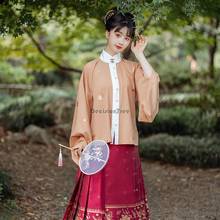 2021 женщины в китайском стиле ханьфу династии костюмы в Корейском стиле древних платье-ханьфу Китайский традиционный наряд феи, костюм для выступлений 2024 - купить недорого