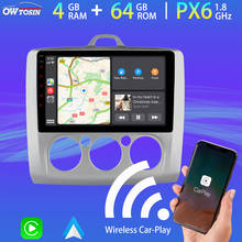 Reproductor Multimedia con Android y navegación GPS para Ford, Radio con WiFi, 9 pulgadas, PX6, 4G + 64G, para Ford Focus 2007-2011 MT 2012-2014, modelo clásico 2024 - compra barato