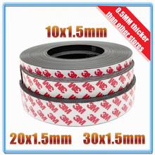 1Meter/lot Rubber Magnet 10*1 20*1 30*1 mm self Adhesive Flexible Magnetic Strip Rubber Magnet Tape width 10mm/20mm/30mm 2024 - buy cheap