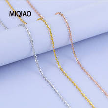 MIQIAO 925 Sterling Silver Rose Gold Platinum Color O-chain Long 40 45 50 55 60 cm Wide 0.7 0.8 1.0 1.3 1.8 mm Necklace Fashion 2024 - buy cheap