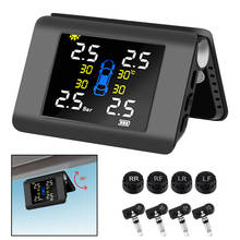 Car Tire Pressure Monitoring System LED Display Solar Power TPMS With 4 External or Built-in Sensors 2024 - buy cheap