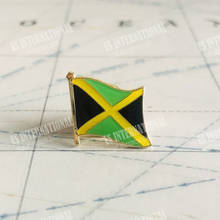 Jamaica National Flag Lapel Pins Crystal Epoxy Metal Enamel Badge Paint Brooch Souvenir Suit  personality  Commemorative 2024 - buy cheap