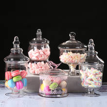 Glass Candy Jar Transparent with Lid Whole Grains Storage Tank European Style Home Candy Miscellaneous Grains Storage Tank 2024 - buy cheap
