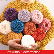 Grupo de lana de Cachemira de chenilla hecho a mano, bufanda tejida artesanal, gancho de ganchillo de hilo grueso, zapatilla de ganchillo tejida a mano 2024 - compra barato