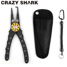 Crazy Shark-Alicates de pesca de aluminio, herramientas de corte de línea, removedor de anzuelos, anillo dividido, 210mm, para agua salada 2024 - compra barato