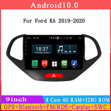 Radio con gps para coche, reproductor multimedia con Android 10, estéreo, DSP, Carplay, pantalla HD, WiFi, para ford KA 2018, 2019, 2020 2024 - compra barato