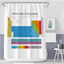 Hot New Periodic Table of Elements Shower Curtain Chemical Form Digital Printing Waterproof Shower Curtain Bathroom Products 2024 - buy cheap