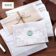 10pcs/set Semi-transparent Sulfuric Acid Paper Envelopes For DIY Postcard Wedding Invitation Greeting Card Name Card Envelopes 2024 - buy cheap