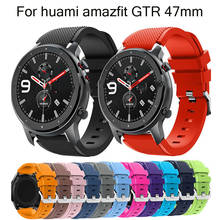 For xiaomi huami Amazfit GTR 47mm smart watch straps Silicone bands bracelet For huawei GT2 46mm Galaxy watch 46mm Replacement 2024 - buy cheap