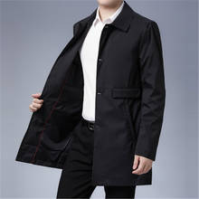 Jaqueta quebra-vento masculina, casaco longo casual solto com design sólido, estilo coreano, moda outono-primavera 2020 2024 - compre barato