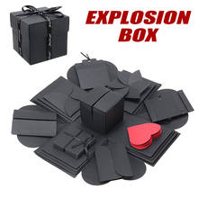 Black Explosion Box Scrapbook Handmade DIY Photo Album Valentine Creative Exploding Engagement Ceremony Gift Boxes 2024 - buy cheap