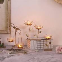 Nordic Iron Golden Candle Holder Decoration Romantic Candlelight Dinner Candle Holder Home Desktop Props Decorations 2024 - buy cheap