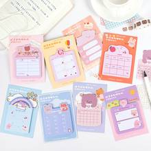 Kawaii Stationery Bear Sticky Notes Cute Animals Memo Pad Girl Planner Stickers Notepad School Office Supply Papeleria Gift 2022 - buy cheap
