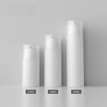 Envases de loción Cosemtic de 15ml, 30ml, 50ml, botella sin aire blanca para maquillaje, botellas de vacío rellenables para base correctora 2024 - compra barato
