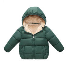 Parkas de lana para niños y niñas, chaquetas cálidas y gruesas de terciopelo, prendas de vestir exteriores para bebé, abrigo para niño y niña 2024 - compra barato