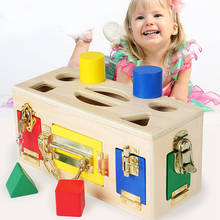 Caja de madera Montessori práctica para bebé, rompecabezas de Educación Temprana, juguetes de desbloqueo, herramienta de enseñanza de inteligencia para guardería 2024 - compra barato