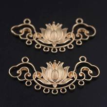 10pcs Brass Casted Flower Dragon Phoenix Pavilions Loops Connectors Charms Quality DIY Women Necklace Hair Jewelry Accessories 2024 - buy cheap