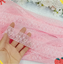 3 Meters/lot Width 3cm Delicate Pink Embroidery Lace Mesh Lace Ribbon Fabric Sewing Accessories DIY Dress Garment Curtain 2024 - buy cheap