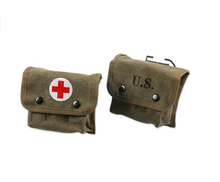 KIT de primeros auxilios de la Segunda Guerra Mundial, bolsa de campo militar, soldado de la Segunda Guerra Mundial, M2, Ejército de los Estados Unidos, 2 uds. 2024 - compra barato
