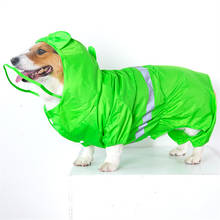 Chubasquero reflectante para perro Welsh Corgi, ropa impermeable para perro Poodle, Pomeranian, Schnauzer, Pug, Bulldog francés, traje para mascotas 2024 - compra barato