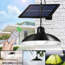 Lámpara colgante Solar para interiores, luz LED de doble cabeza, impermeable, energía Solar, para jardín, Campamento, casa, tienda de campaña 2024 - compra barato