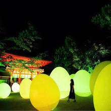 Balão inflável em pvc para iluminação de ovos de páscoa, balão colorido com luz led para decoração de eventos de páscoa 2024 - compre barato