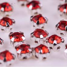 Prajna-diamantes de imitación Thermomix para costura, cristal transparente, aplique rojo para artesanía, accesorios de costura 2024 - compra barato