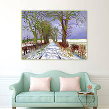 Citon David Hockney《Winter Tunnel With Snow》Canvas Art Oil Painting Artwork Poster Picture Wall Background Decor Home Decoration 2024 - buy cheap