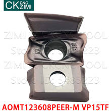 AOMT123608PEER-M VP15TF-herramientas de corte de fresado para torno de acero inoxidable, herramientas de corte de fresado, CNC, AOMT 123608 2024 - compra barato