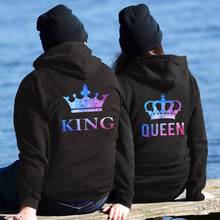 Hoodies Women Lover Hoodies Printing QUEEN KING Couple Sweatshirt Plus Size Hooded Clothes 2024 - buy cheap