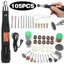 1Pcs Rotary Engraving Pen Engraver Drill Tool Mini Electric Grinder Drill Power Tools 105pcs Accessories For Metal Polishing 2024 - buy cheap