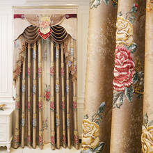 European and American luxury villa embroidered curtains classic custom high-quality curtains for living room bedroom kitchen 2024 - buy cheap