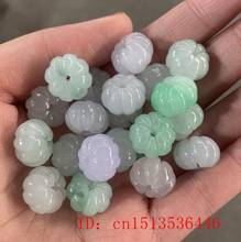 3pc Natural A Green Jade Tricolor Pumpkin Beads DIY Bracelet Bangle Jadeite Jewellery Fashion Accessories Amulet Gifts Women Men 2024 - buy cheap