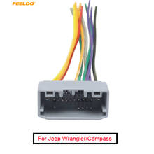 Feeldo cabo adaptador de fiação estéreo para carro, plugue fêmea para jeep wrangler/bússola, cabo de fio de áudio de fábrica oem # fd2890, 1 peça 2024 - compre barato