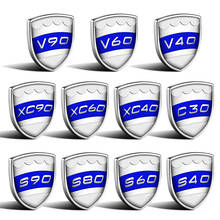 1-4 pcs XC40 XC60 XC90 S40 S60 S80 S90 V40 V60 V90 C30 3D Metal Logo For VOLVO Fender Rear Waist Badge Sticker Car Styling 2024 - buy cheap