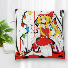 Novo personalizado japonês anime touhou quadrado fronha com zíper dupla face capa de almofada decorativa sala de estar quarto multi-tamanho 2024 - compre barato