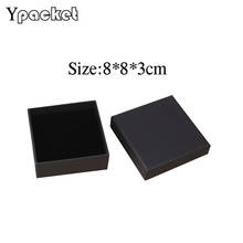 Box For Jewelry High Quality Square jewelry organizer 8x8x3cm 50pcs/lot Black Necklace Pendant Gift Packaging Boxes Jewelry Box 2024 - buy cheap