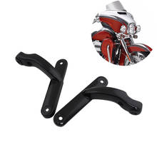 Señal de giro negra para motocicleta, lámpara auxiliar, foco de luces antiniebla, soporte de montaje para Harley Electra Glide FLHX 2006-2013 2024 - compra barato